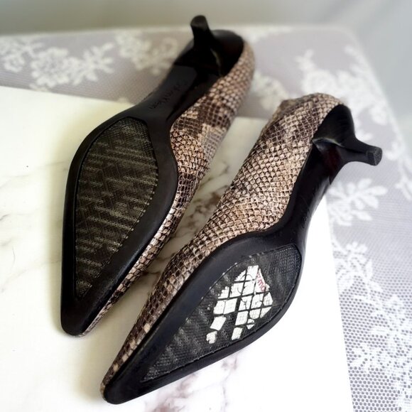 Calvin Klein Snake Print Kitten Heels Shoes - Picture 8 of 12